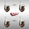 Service Caster 4 Inch 316SS High Temp Glass Filled Nylon 12mm Stem Caster Set Lock Brake SCC-SS316TSTTL20S414-GFNSHT-M1215-4 - alternate 2